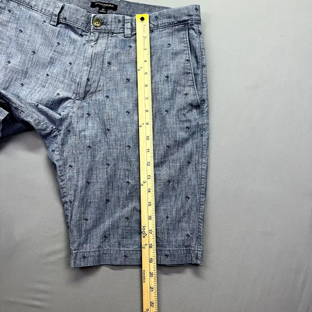 Banana Republic Mens Cotton Hawaiian Slash Pockets‎ Shorts Size 32